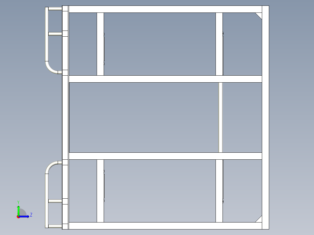 B柱内部器具左视图