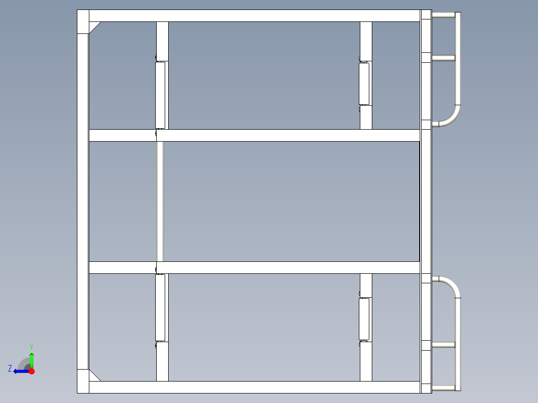 B柱内部器具右视图