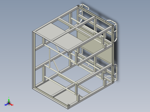 B柱内部器具正等轴测缩略图