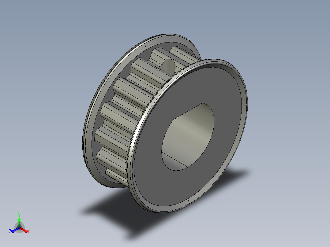 同步轮15XL031BF正等轴测图