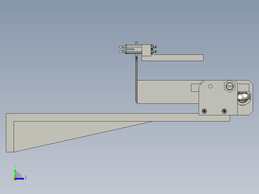 内卡爪抓取组件(Y)左视图