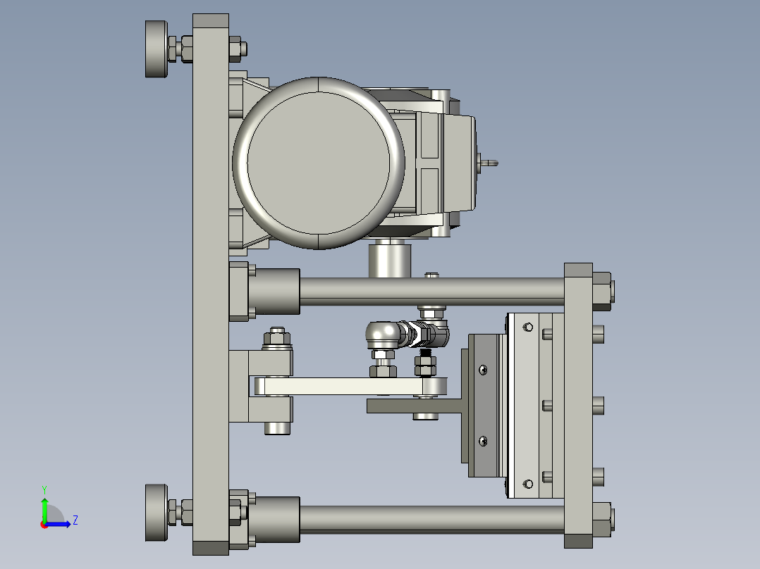 多功能合页强度测试工作台左视图