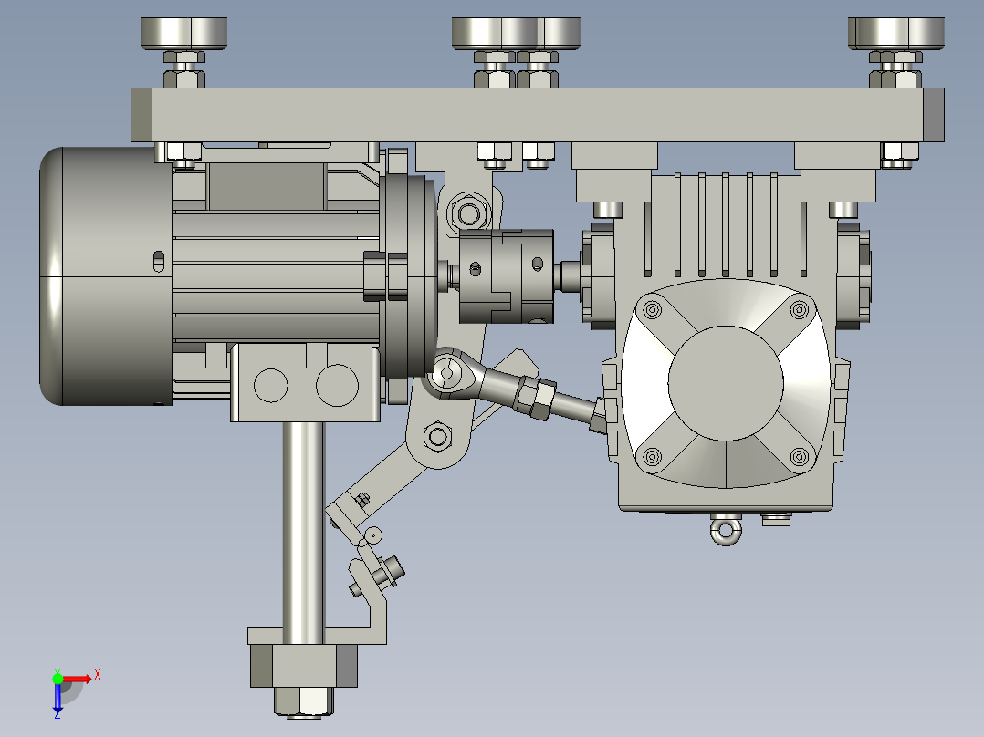 多功能合页强度测试工作台俯视图