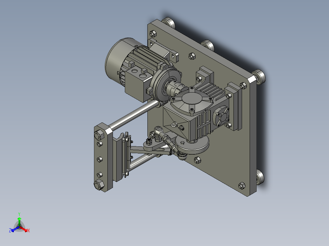 多功能合页强度测试工作台正等轴测图