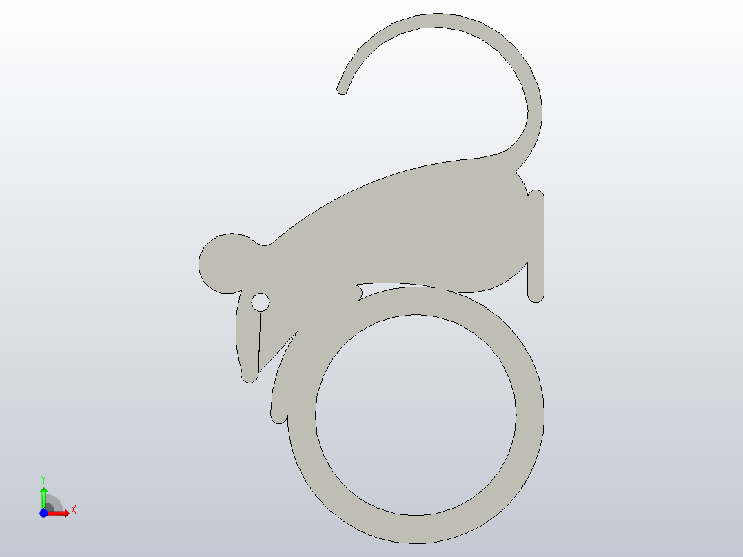 生肖钥匙扣之子鼠前视图