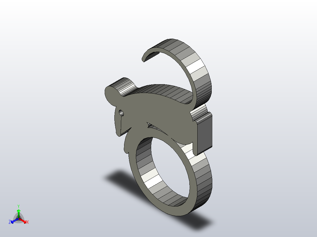 生肖钥匙扣之子鼠正等轴测图