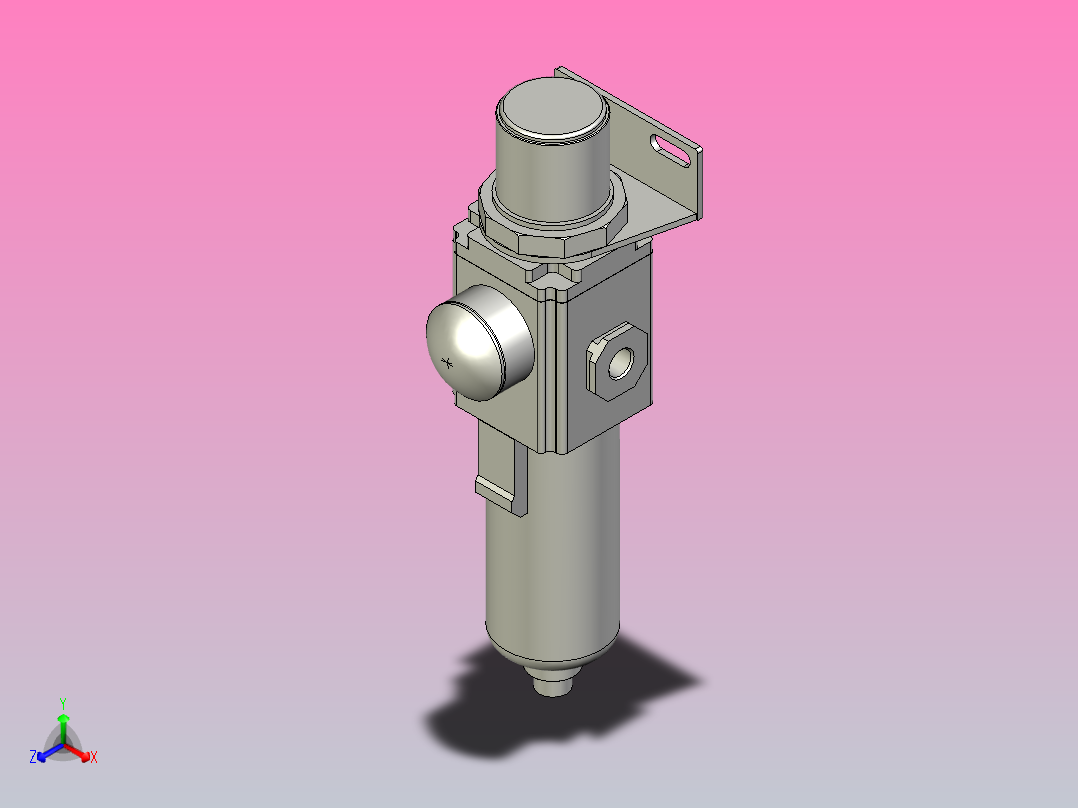 GPFR调压精密过滤器正等轴测图