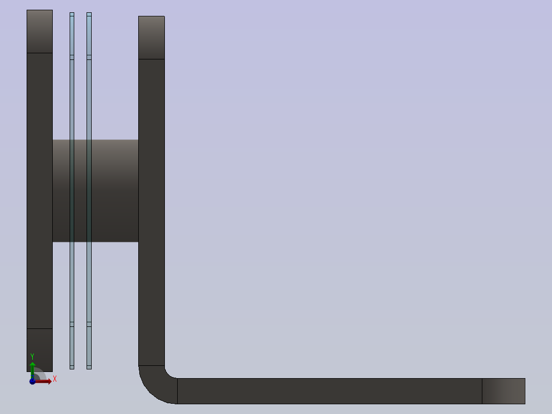 玻璃角度前视图