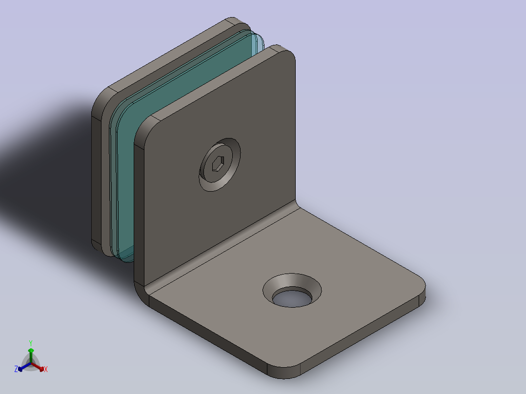 玻璃角度正等轴测图