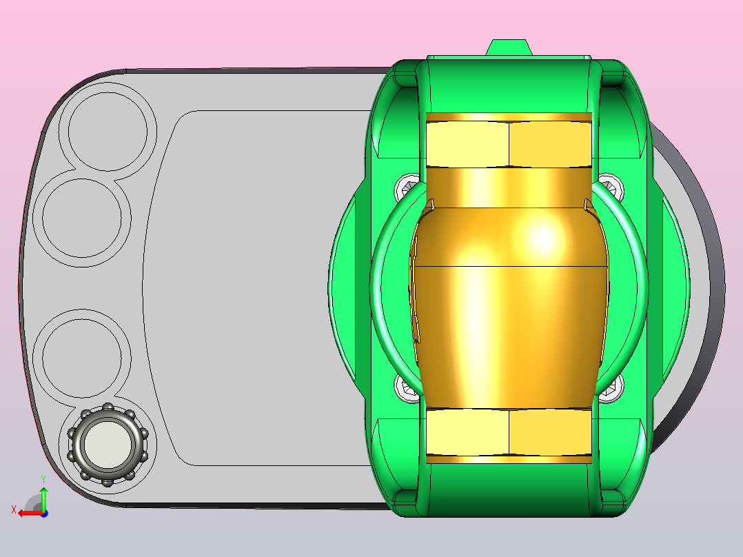比例气动阀后视图