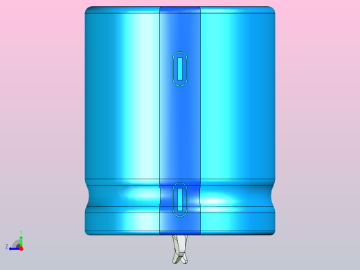 25 x 30蓝色BLUE1底片电解电容器右视缩略图