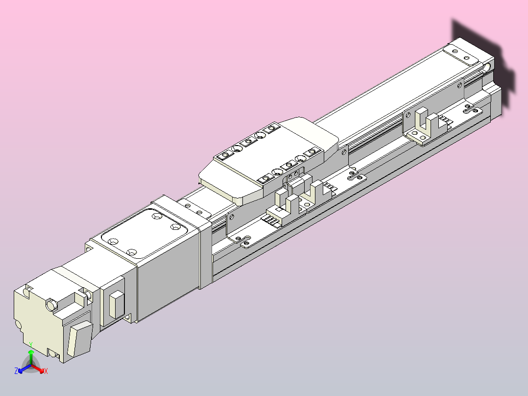 滚珠丝杠直线轴内置导轨TPA-GCR-40-1210C-L100-M-M10-N3主视图