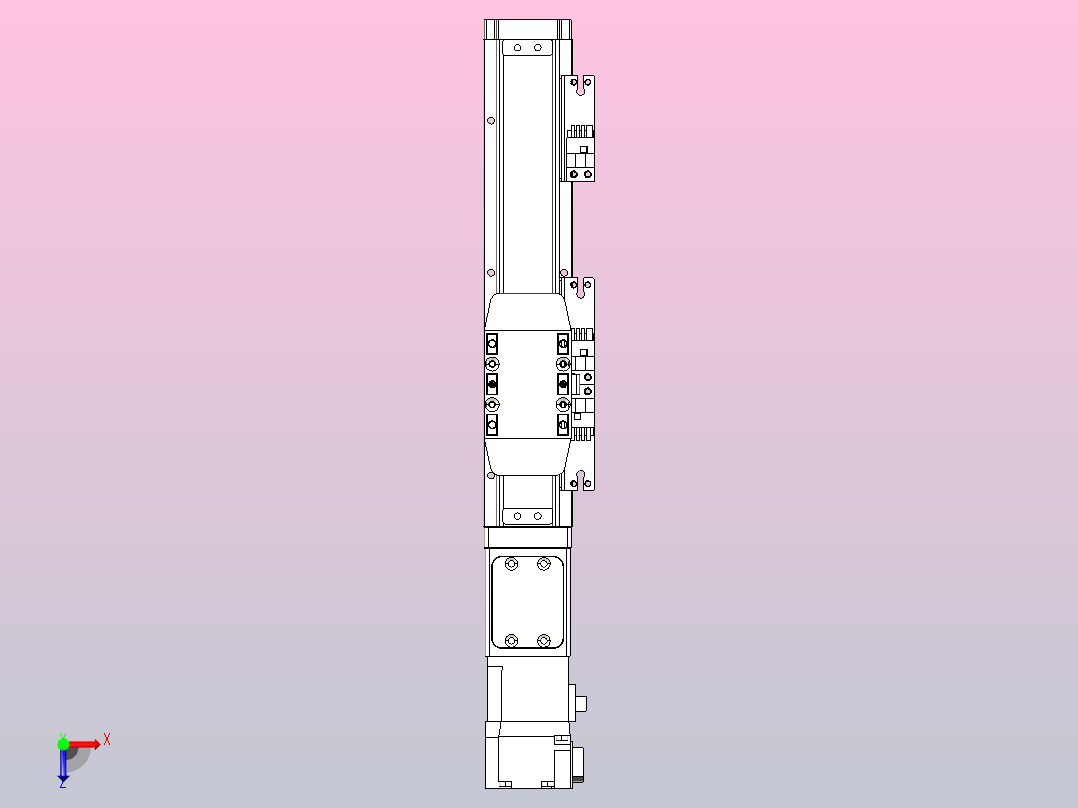 滚珠丝杠直线轴内置导轨TPA-GCR-40-1210C-L100-M-M10-N3俯视图