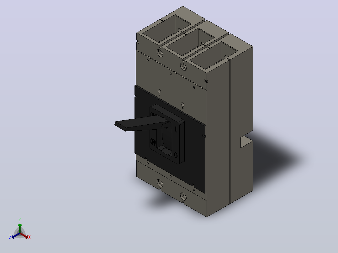 3VL 160-1600A 3极固定式塑料外壳式断路器[VL2503VL3]正等轴测图