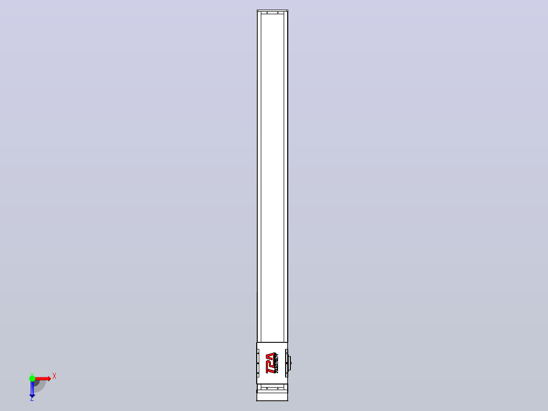 滚珠丝杠直线轴带导轨全封闭TPA-HCR-110D-1610C-L1150-MP-C-P40-N3俯视图