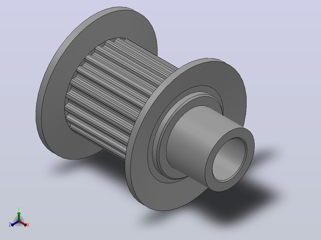 小凸缘型梯形齿同步带轮MXL型_SMXLDC-22-050-dc6-A主视图