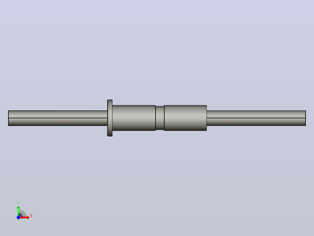 DKFZD5025-5滚珠丝杆3D模型前视图