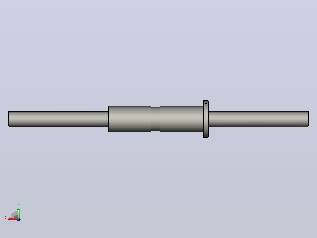 DKFZD5025-5滚珠丝杆3D模型后视图