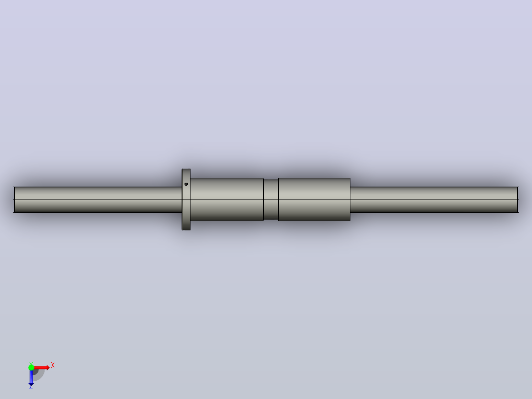 DKFZD5025-5滚珠丝杆3D模型俯视图