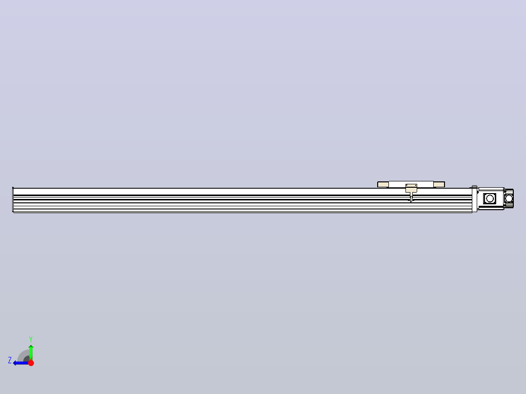 滚珠丝杠直线轴带导轨全封闭TPA-HCR-220D-3210C-L1600-M-C-P1K-N3右视图