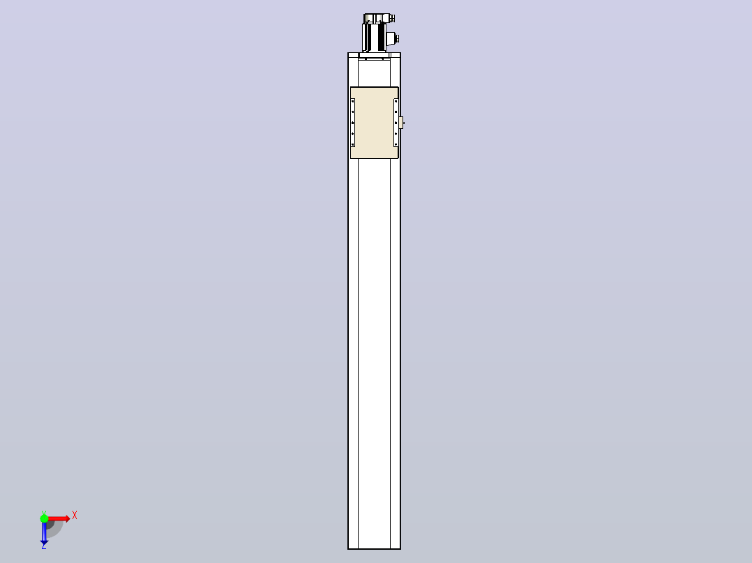 滚珠丝杠直线轴带导轨全封闭TPA-HCR-220D-3210C-L1600-M-C-P1K-N3俯视图