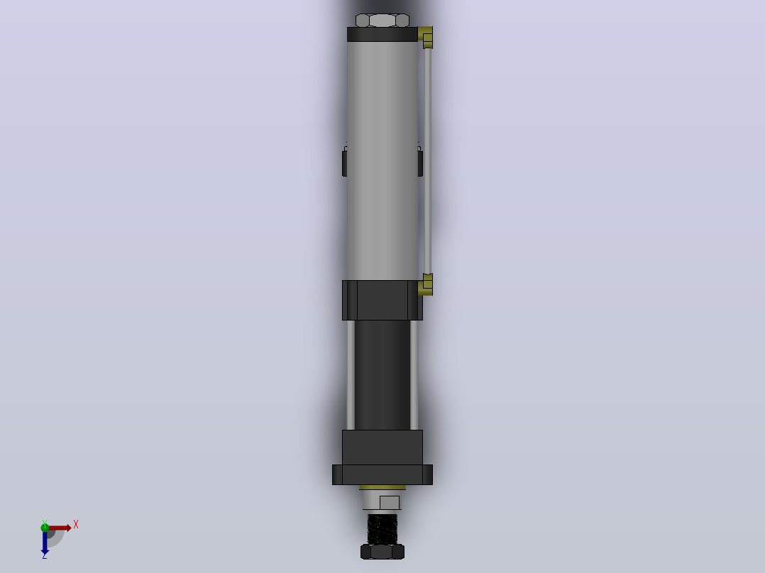 MPT-1T系列标准型[MPT-63-50-5-1T-M2-S1-0°]气压增压缸俯视图