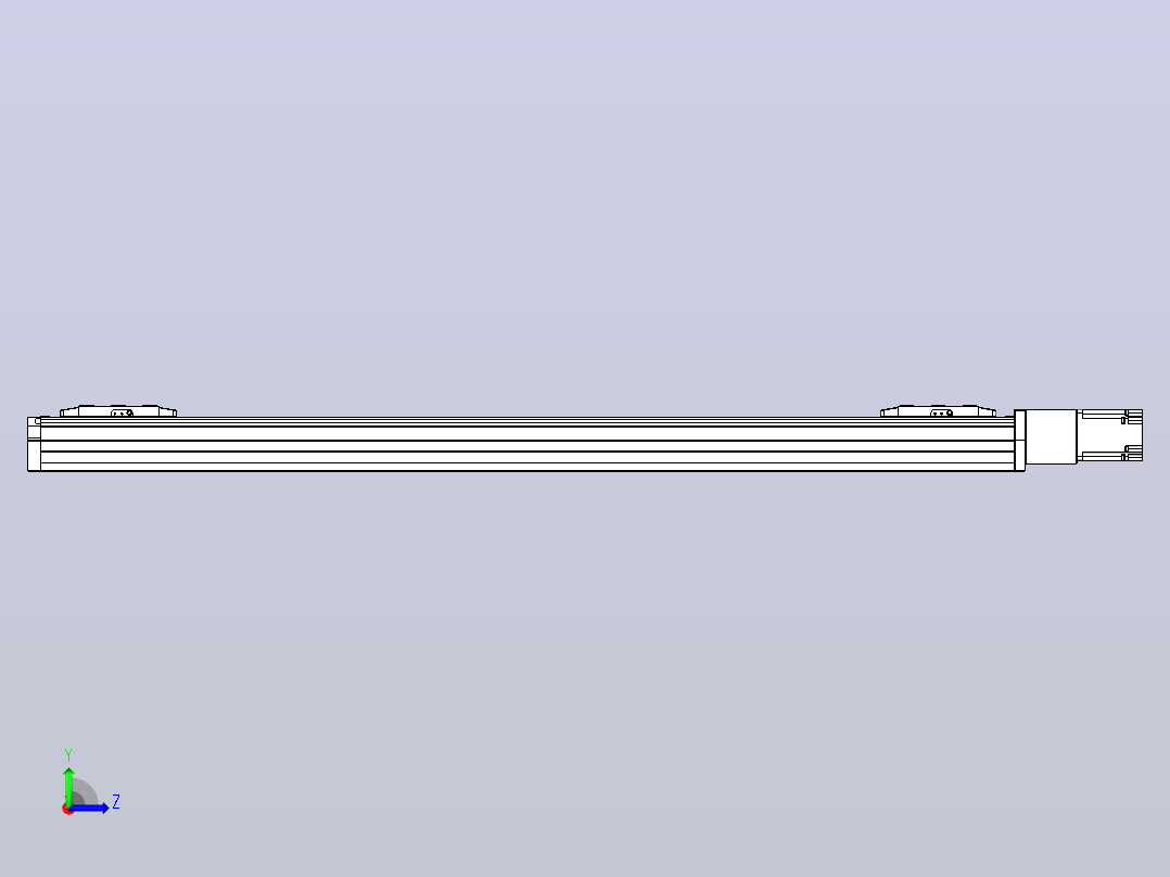 滚珠丝杠线性轴TPA-GCRS-80-1610C-L375-M-M20-N3左视图