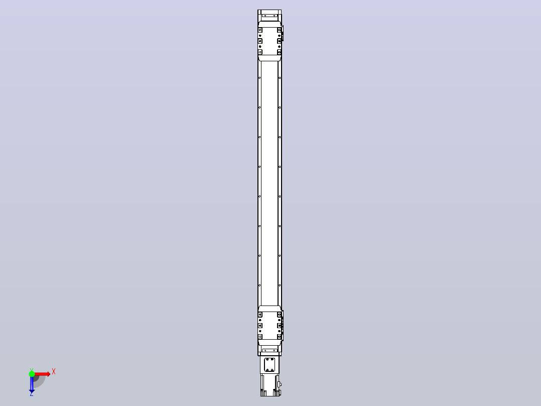 滚珠丝杠线性轴TPA-GCRS-80-1610C-L375-M-M20-N3俯视图