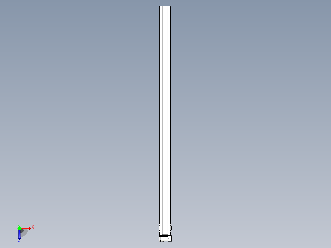 皮带直线轴半封闭可选导轨TPA-HNB-175D-140-L3000-RU-Y-P75-N3俯视图