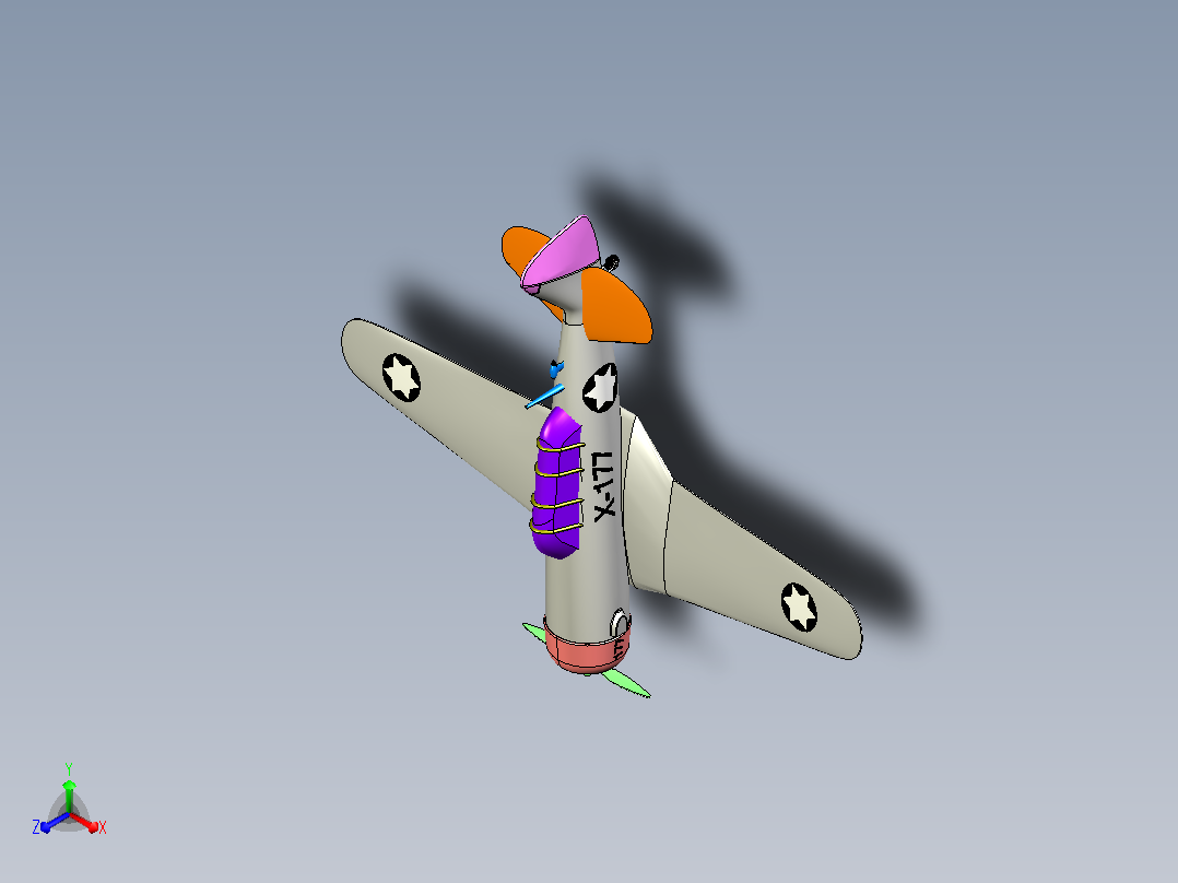北美 snj T - 6运动竞赛飞机主视图