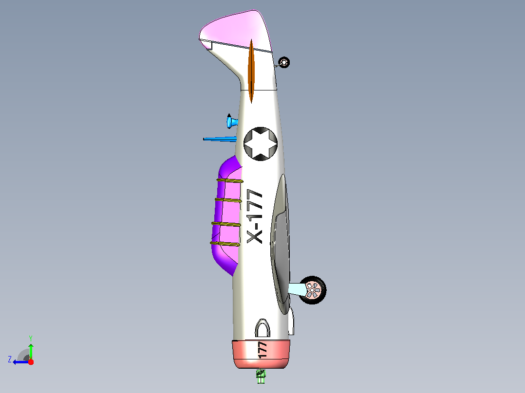 北美 snj T - 6运动竞赛飞机右视图