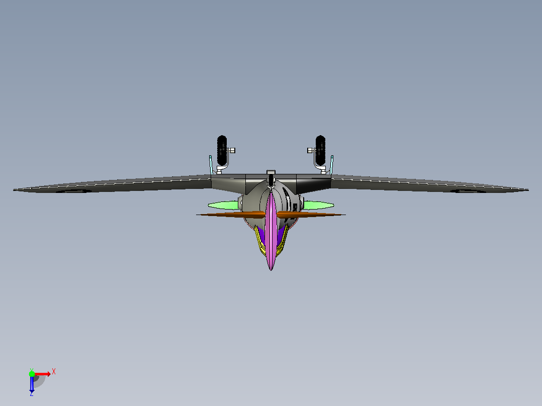 北美 snj T - 6运动竞赛飞机俯视图