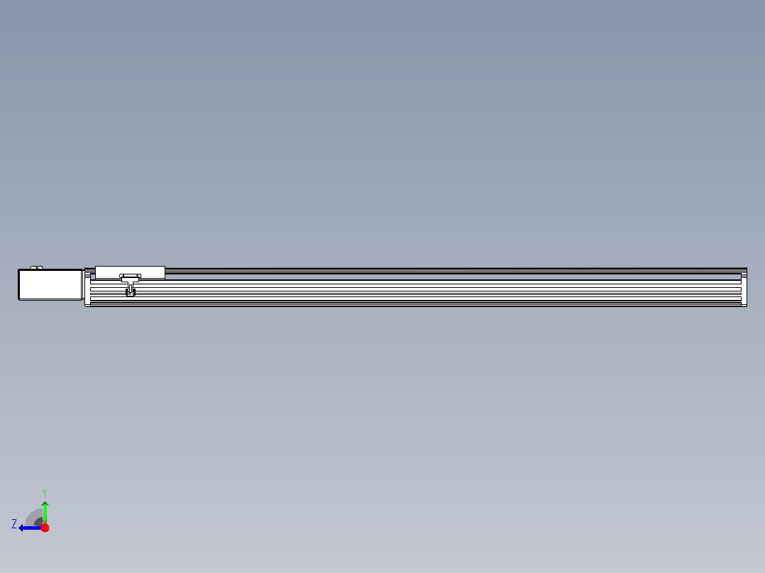 皮带直线轴半封闭可选导轨TPA-HNB-202D-140-L1550-MR-C-P75-N3右视图
