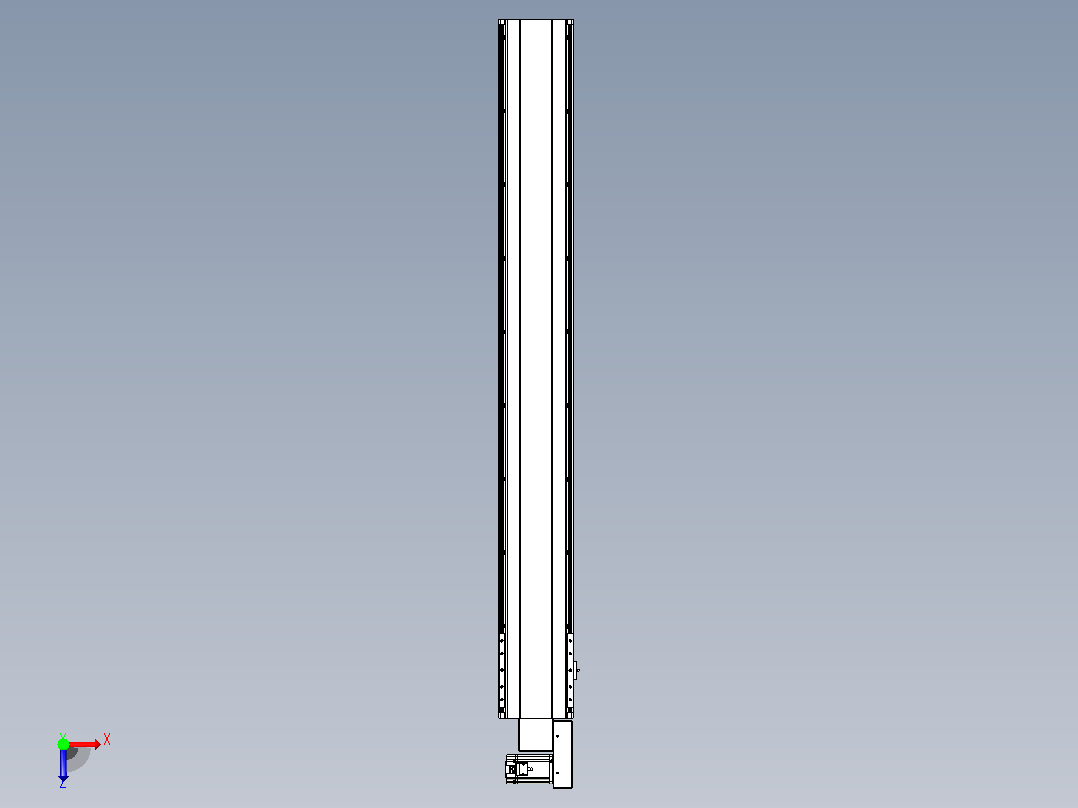 皮带直线轴半封闭可选导轨TPA-HNB-202D-140-L1550-MR-C-P75-N3俯视图