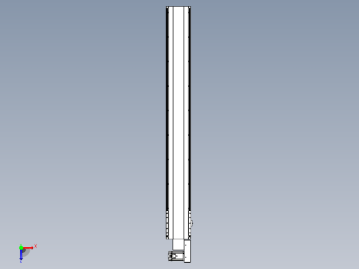 皮带直线轴半封闭可选导轨TPA-HNB-202D-140-L1550-MR-C-P75-N3俯视缩略图