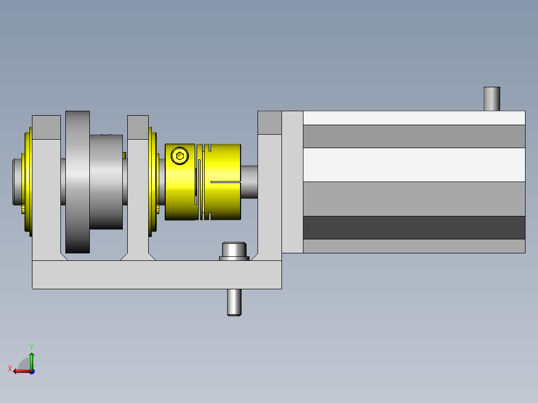 测量负载后视图