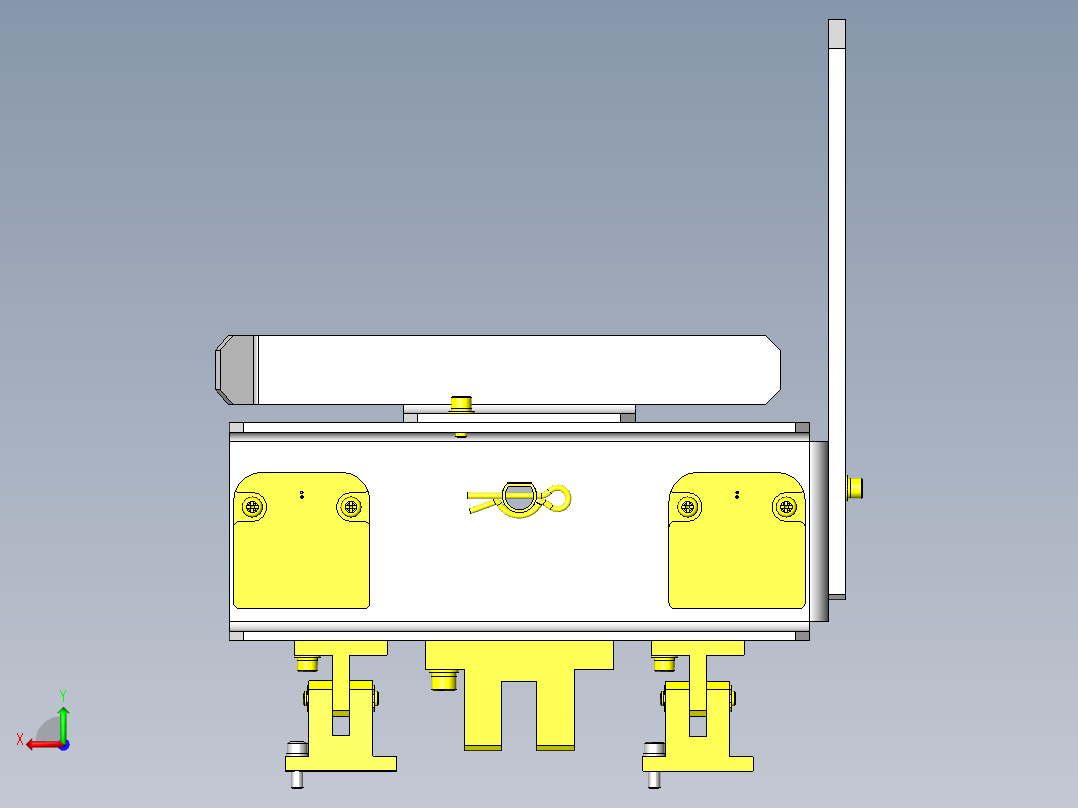 利用倾斜的分类（不同高度）机构后视图