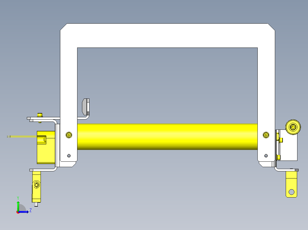 利用倾斜的分类（不同高度）机构左视图