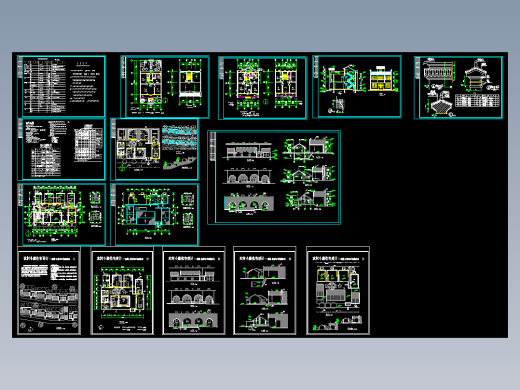 黄土高原窑洞建筑设计施工cad图纸建筑施工dwg图纸