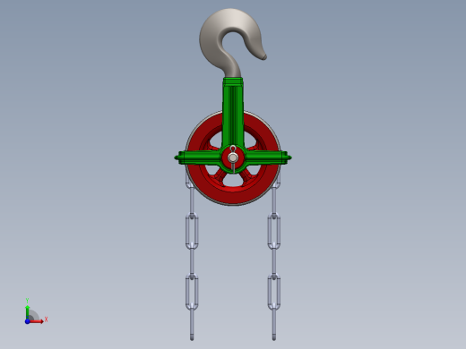 链式起重钩3D数模图纸 Solidworks设计前视缩略图