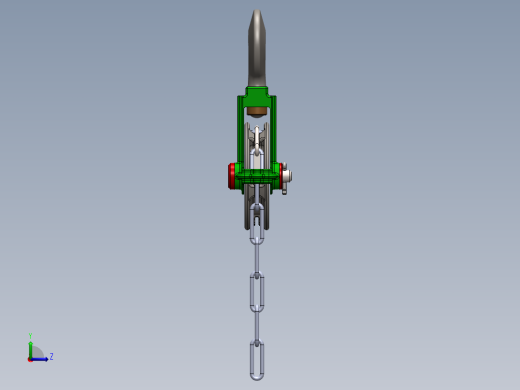 链式起重钩3D数模图纸 Solidworks设计左视缩略图