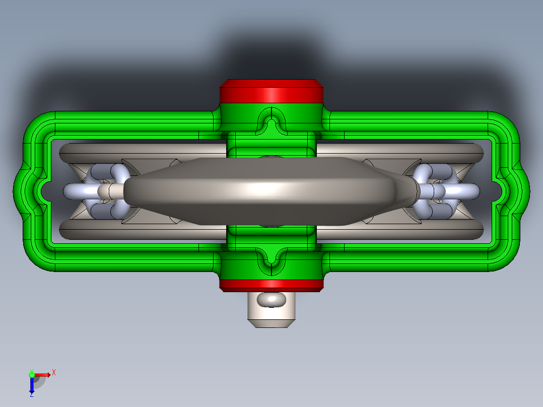 链式起重钩3D数模图纸 Solidworks设计俯视图