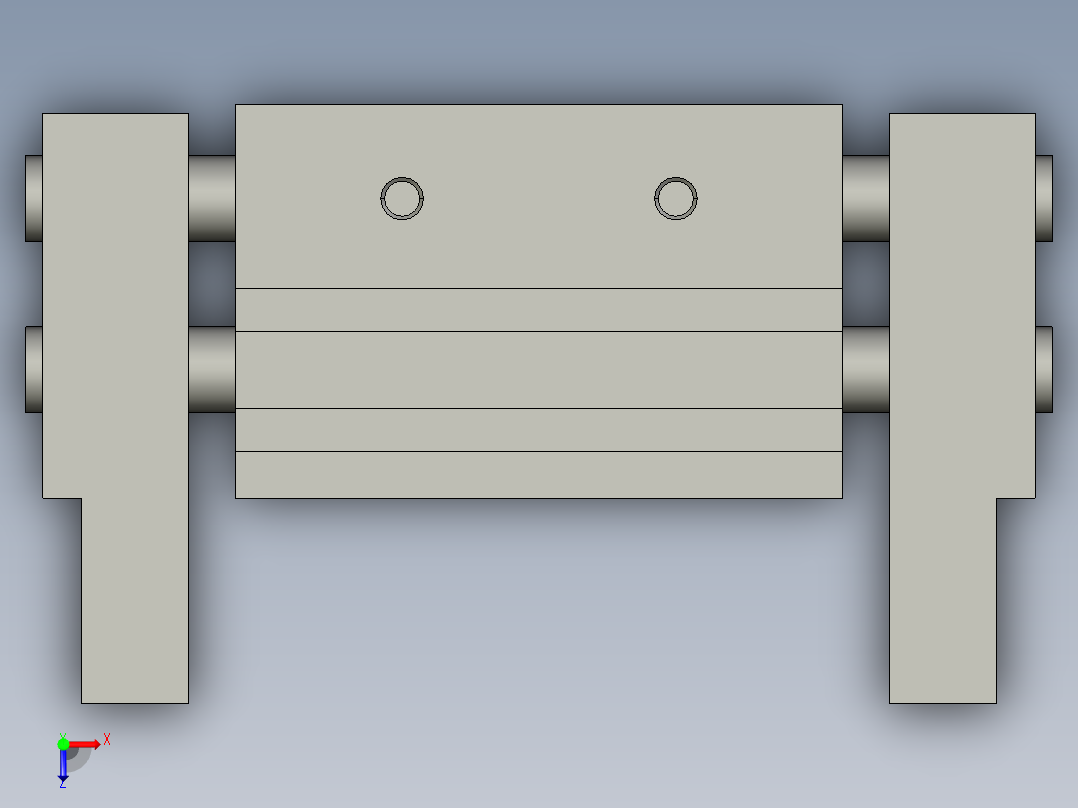 汽车动力电池整平机缩口机3D模型俯视图