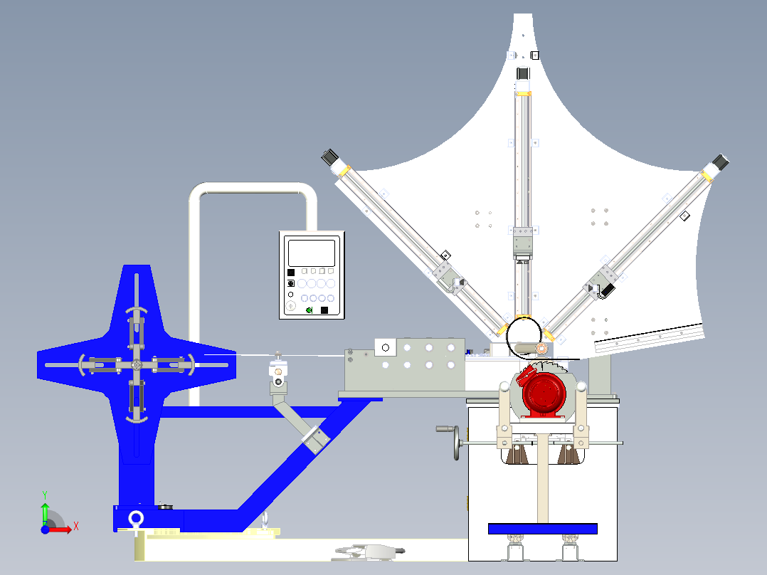 螺旋管成型机3d模型3D模型前视图