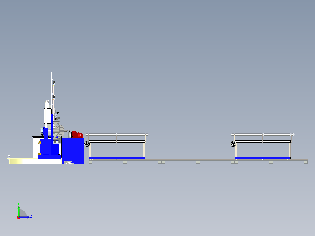 螺旋管成型机3d模型3D模型左视图