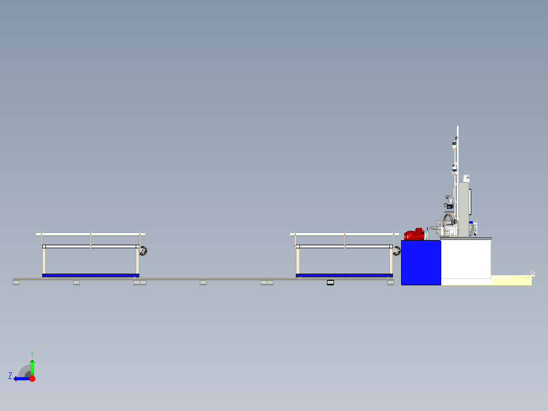 螺旋管成型机3d模型3D模型右视图