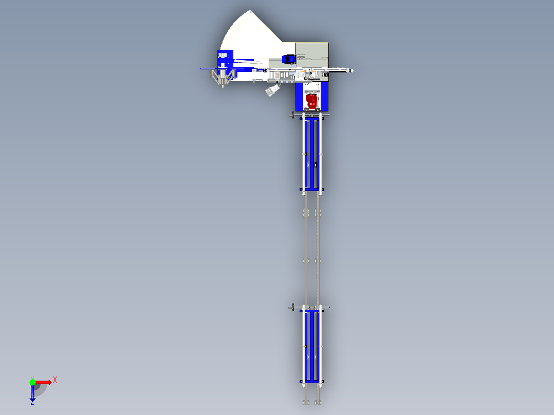 螺旋管成型机3d模型3D模型俯视图