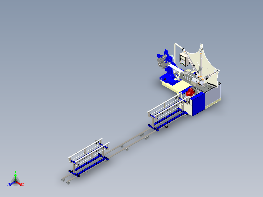 螺旋管成型机3d模型3D模型正等轴测图