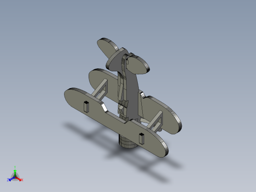 简易UPF-7双翼飞机拼图模型图纸 激光雕刻 线切割 dxf svg格式