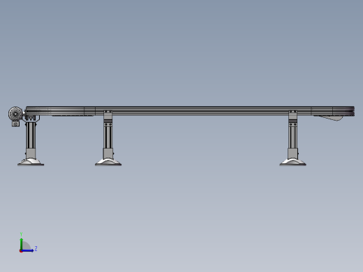 弯道传送带l 3D图纸 机械设备 自动化3D模型设计素材左视缩略图